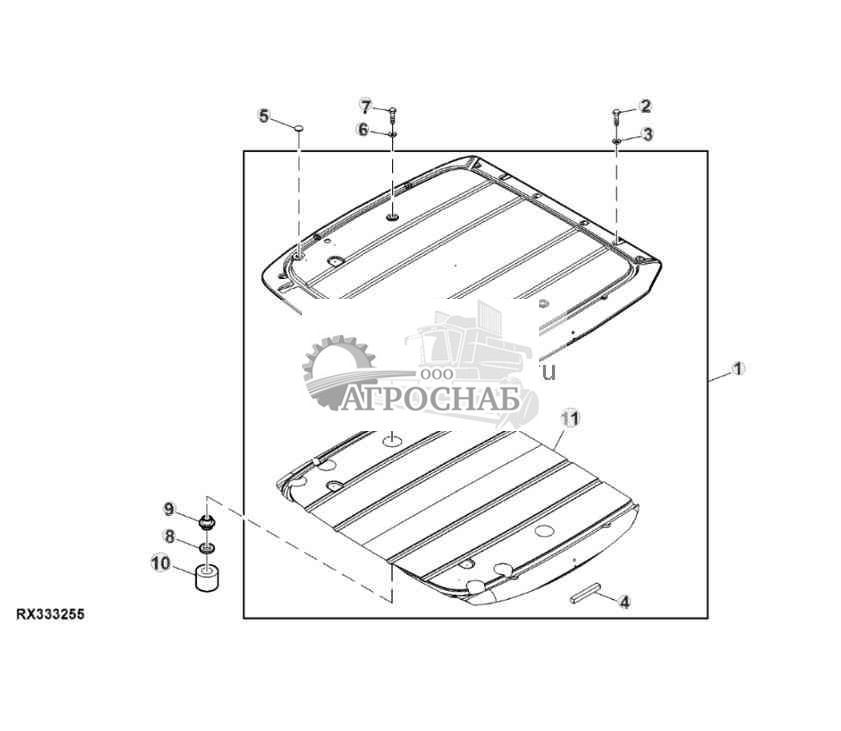 Наружная крыша, с заземленным экраном 